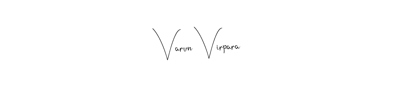 Make a beautiful signature design for name Varun Virpara. Use this online signature maker to create a handwritten signature for free. Varun Virpara signature style 4 images and pictures png