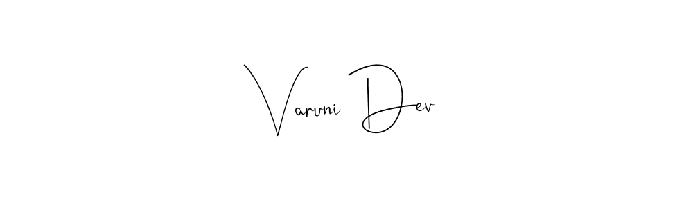 Here are the top 10 professional signature styles for the name Varuni Dev. These are the best autograph styles you can use for your name. Varuni Dev signature style 4 images and pictures png
