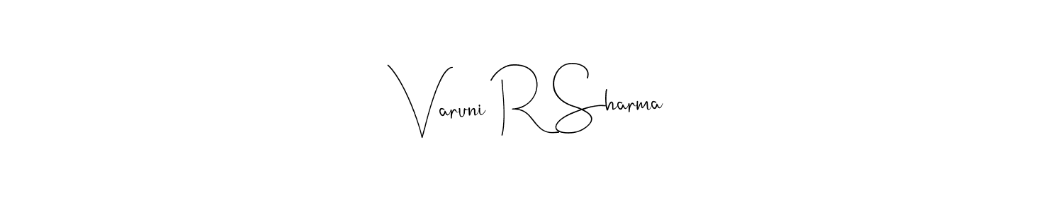 How to make Varuni R Sharma signature? Andilay-7BmLP is a professional autograph style. Create handwritten signature for Varuni R Sharma name. Varuni R Sharma signature style 4 images and pictures png
