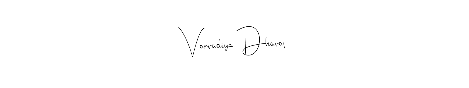 The best way (Andilay-7BmLP) to make a short signature is to pick only two or three words in your name. The name Varvadiya Dhaval include a total of six letters. For converting this name. Varvadiya Dhaval signature style 4 images and pictures png