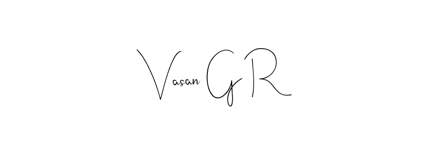 This is the best signature style for the Vasan G R name. Also you like these signature font (Andilay-7BmLP). Mix name signature. Vasan G R signature style 4 images and pictures png