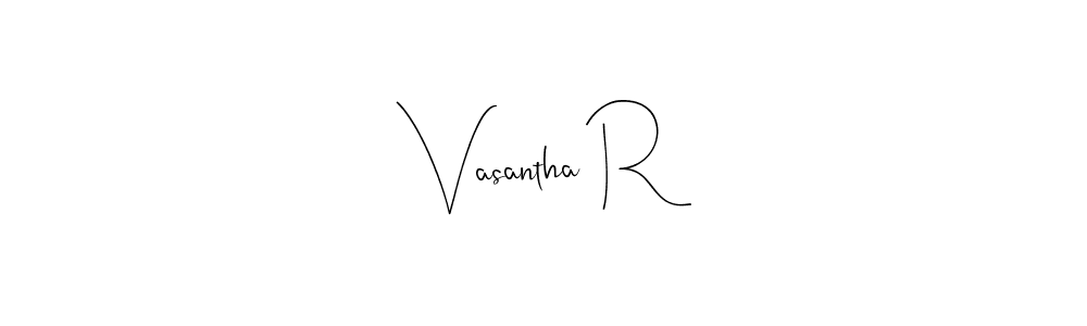 Andilay-7BmLP is a professional signature style that is perfect for those who want to add a touch of class to their signature. It is also a great choice for those who want to make their signature more unique. Get Vasantha R name to fancy signature for free. Vasantha R signature style 4 images and pictures png