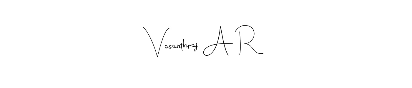 Once you've used our free online signature maker to create your best signature Andilay-7BmLP style, it's time to enjoy all of the benefits that Vasanthraj A R name signing documents. Vasanthraj A R signature style 4 images and pictures png