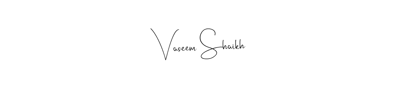 The best way (Andilay-7BmLP) to make a short signature is to pick only two or three words in your name. The name Vaseem Shaikh include a total of six letters. For converting this name. Vaseem Shaikh signature style 4 images and pictures png