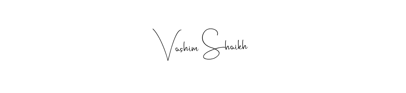 Also we have Vashim Shaikh name is the best signature style. Create professional handwritten signature collection using Andilay-7BmLP autograph style. Vashim Shaikh signature style 4 images and pictures png
