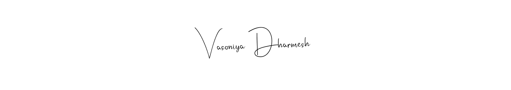 How to Draw Vasoniya Dharmesh signature style? Andilay-7BmLP is a latest design signature styles for name Vasoniya Dharmesh. Vasoniya Dharmesh signature style 4 images and pictures png