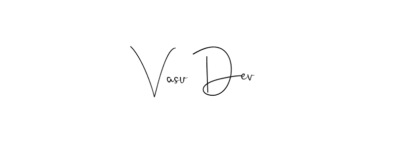 Use a signature maker to create a handwritten signature online. With this signature software, you can design (Andilay-7BmLP) your own signature for name Vasu Dev. Vasu Dev signature style 4 images and pictures png