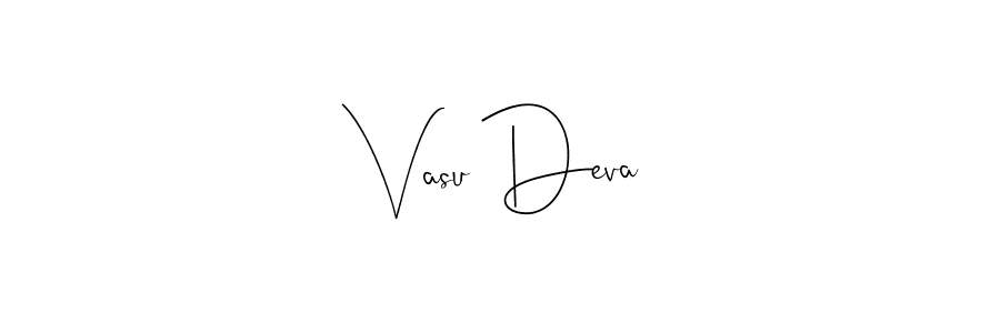 Make a beautiful signature design for name Vasu Deva. With this signature (Andilay-7BmLP) style, you can create a handwritten signature for free. Vasu Deva signature style 4 images and pictures png