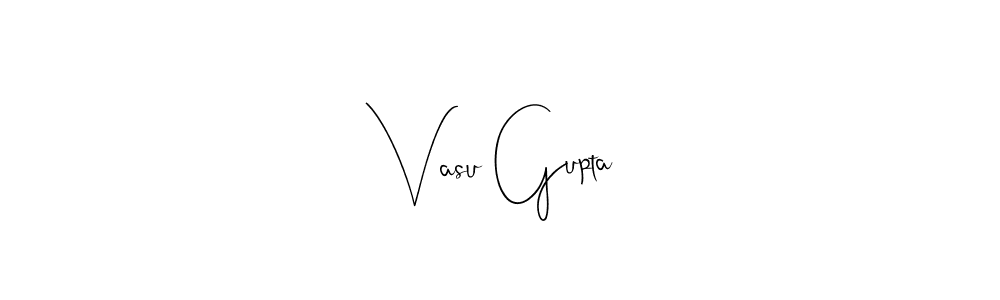 You should practise on your own different ways (Andilay-7BmLP) to write your name (Vasu Gupta) in signature. don't let someone else do it for you. Vasu Gupta signature style 4 images and pictures png