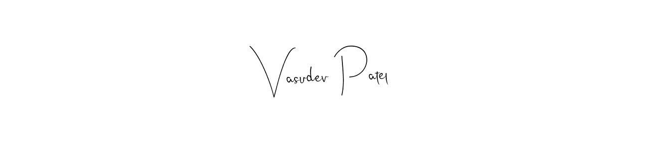 Create a beautiful signature design for name Vasudev Patel. With this signature (Andilay-7BmLP) fonts, you can make a handwritten signature for free. Vasudev Patel signature style 4 images and pictures png