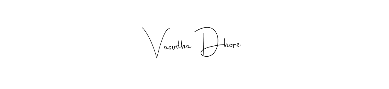 This is the best signature style for the Vasudha Dhore name. Also you like these signature font (Andilay-7BmLP). Mix name signature. Vasudha Dhore signature style 4 images and pictures png
