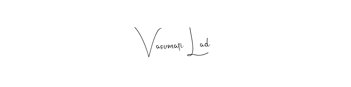 Make a beautiful signature design for name Vasumati Lad. Use this online signature maker to create a handwritten signature for free. Vasumati Lad signature style 4 images and pictures png