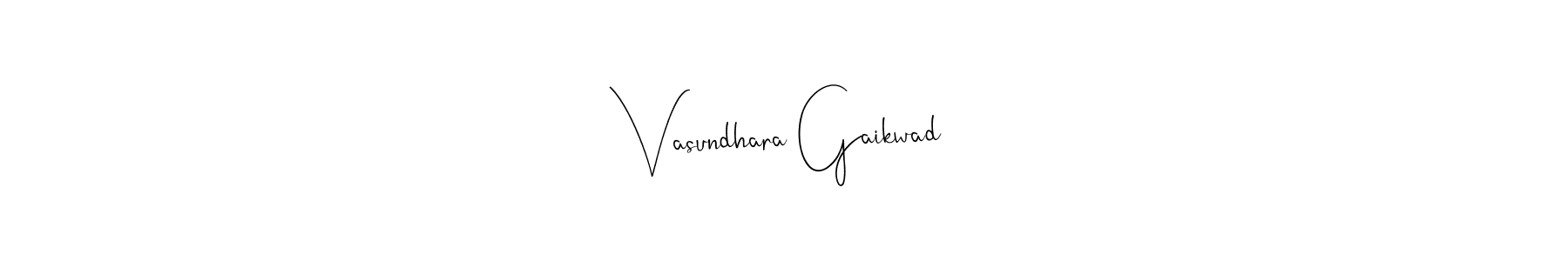 Make a beautiful signature design for name Vasundhara Gaikwad. With this signature (Andilay-7BmLP) style, you can create a handwritten signature for free. Vasundhara Gaikwad signature style 4 images and pictures png