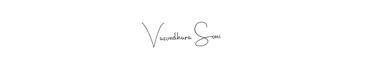 This is the best signature style for the Vasundhara Soni name. Also you like these signature font (Andilay-7BmLP). Mix name signature. Vasundhara Soni signature style 4 images and pictures png