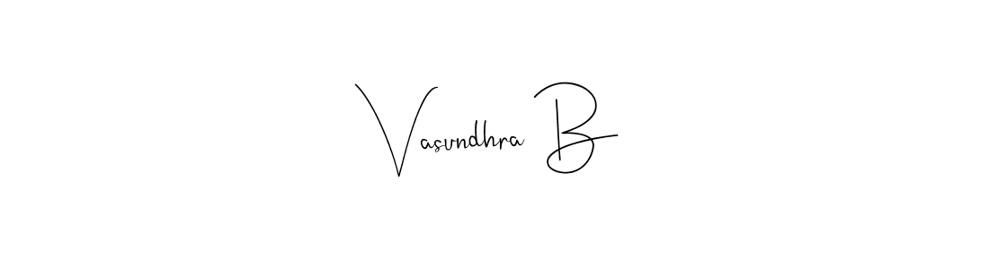 You can use this online signature creator to create a handwritten signature for the name Vasundhra B. This is the best online autograph maker. Vasundhra B signature style 4 images and pictures png