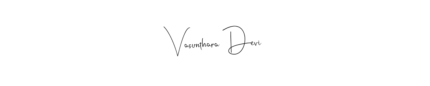 Best and Professional Signature Style for Vasunthara Devi. Andilay-7BmLP Best Signature Style Collection. Vasunthara Devi signature style 4 images and pictures png