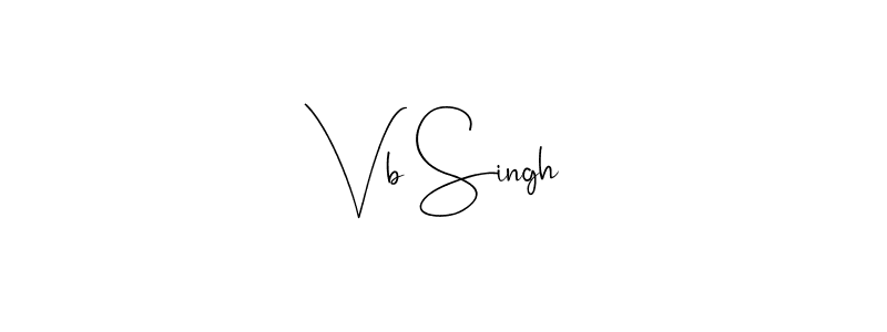 Make a beautiful signature design for name Vb Singh. With this signature (Andilay-7BmLP) style, you can create a handwritten signature for free. Vb Singh signature style 4 images and pictures png