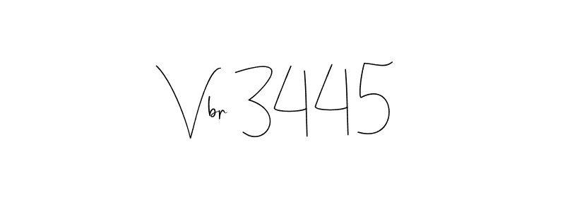 Make a beautiful signature design for name Vbr 3445. With this signature (Andilay-7BmLP) style, you can create a handwritten signature for free. Vbr 3445 signature style 4 images and pictures png