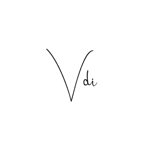 Make a beautiful signature design for name Vdi. With this signature (Andilay-7BmLP) style, you can create a handwritten signature for free. Vdi signature style 4 images and pictures png