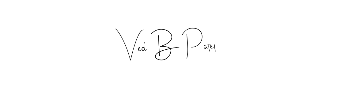 Make a beautiful signature design for name Ved B Patel. Use this online signature maker to create a handwritten signature for free. Ved B Patel signature style 4 images and pictures png