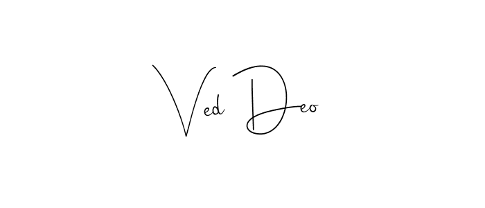 Use a signature maker to create a handwritten signature online. With this signature software, you can design (Andilay-7BmLP) your own signature for name Ved Deo. Ved Deo signature style 4 images and pictures png