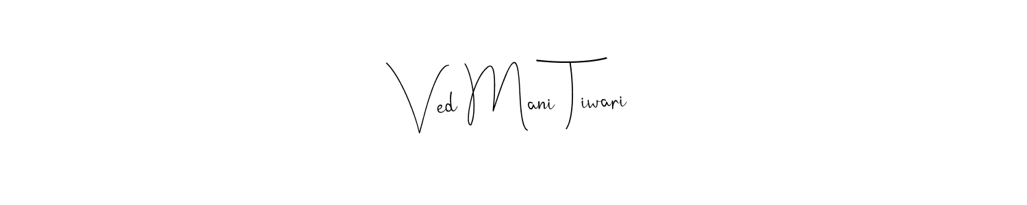 Use a signature maker to create a handwritten signature online. With this signature software, you can design (Andilay-7BmLP) your own signature for name Ved Mani Tiwari. Ved Mani Tiwari signature style 4 images and pictures png