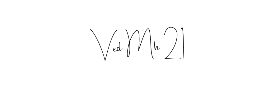 The best way (Andilay-7BmLP) to make a short signature is to pick only two or three words in your name. The name Ved Mh 21 include a total of six letters. For converting this name. Ved Mh 21 signature style 4 images and pictures png