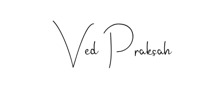 Looking for an artistic signature for Ved Praksah? The Andilay-7BmLP calligraphy style gives a sophisticated flow suitable for business cards and emails. Ved Praksah signature style 4 images and pictures png