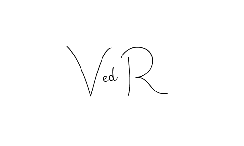 You should practise on your own different ways (Andilay-7BmLP) to write your name (Ved R) in signature. don't let someone else do it for you. Ved R signature style 4 images and pictures png