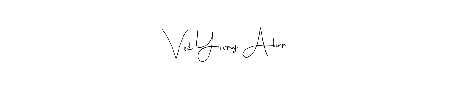 Make a beautiful signature design for name Ved Yuvraj Aher. Use this online signature maker to create a handwritten signature for free. Ved Yuvraj Aher signature style 4 images and pictures png