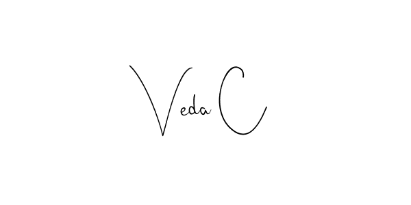 You should practise on your own different ways (Andilay-7BmLP) to write your name (Veda C) in signature. don't let someone else do it for you. Veda C signature style 4 images and pictures png