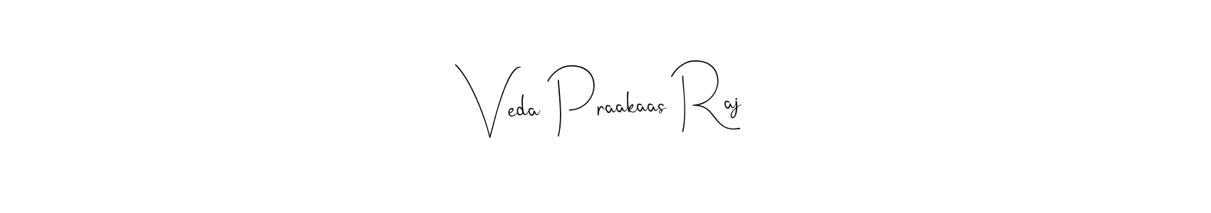 Veda Praakaas Raj stylish signature style. Best Handwritten Sign (Andilay-7BmLP) for my name. Handwritten Signature Collection Ideas for my name Veda Praakaas Raj. Veda Praakaas Raj signature style 4 images and pictures png