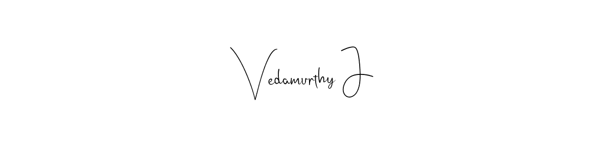 You should practise on your own different ways (Andilay-7BmLP) to write your name (Vedamurthy J) in signature. don't let someone else do it for you. Vedamurthy J signature style 4 images and pictures png