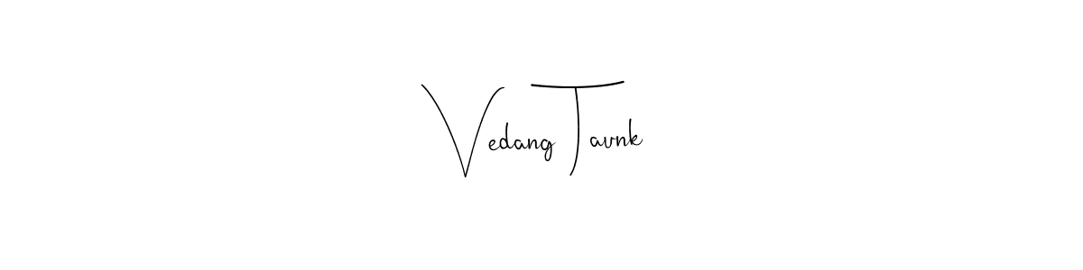 You can use this online signature creator to create a handwritten signature for the name Vedang Taunk. This is the best online autograph maker. Vedang Taunk signature style 4 images and pictures png