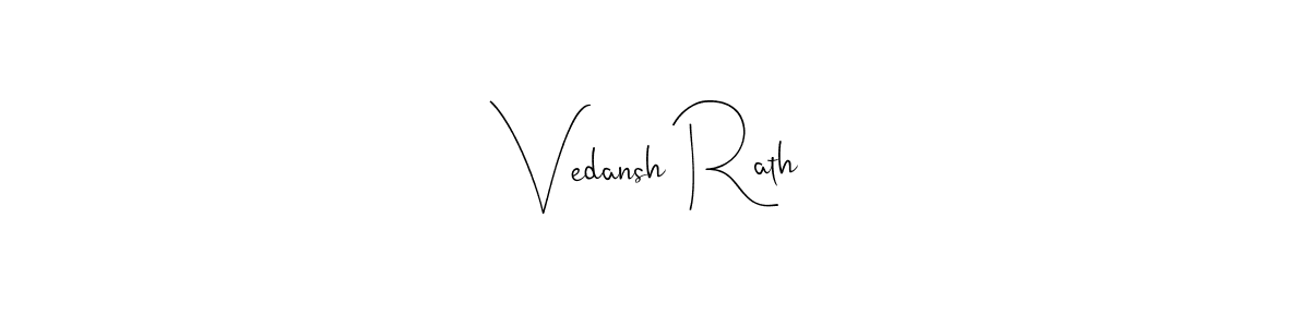 Make a beautiful signature design for name Vedansh Rath. Use this online signature maker to create a handwritten signature for free. Vedansh Rath signature style 4 images and pictures png