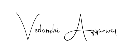 Discover the perfect balance of readability and style for Vedanshi Aggarwal with Andilay-7BmLP font. Create your dream signature today. Vedanshi Aggarwal signature style 4 images and pictures png