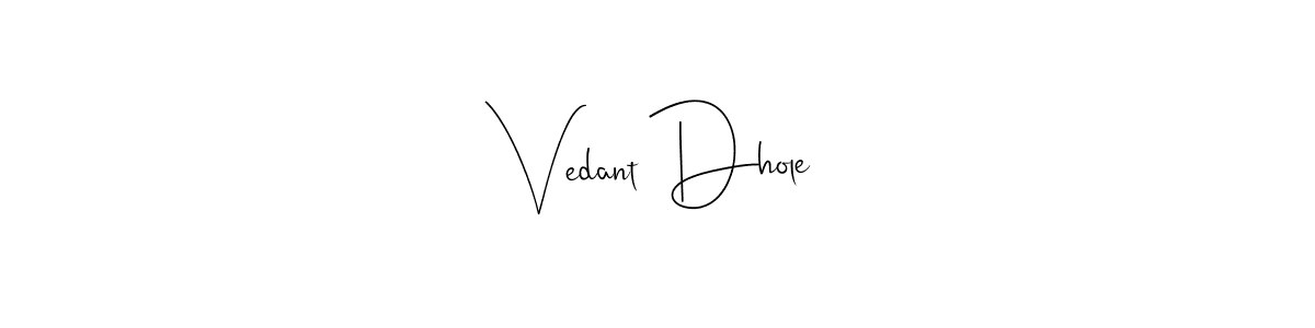You can use this online signature creator to create a handwritten signature for the name Vedant Dhole. This is the best online autograph maker. Vedant Dhole signature style 4 images and pictures png