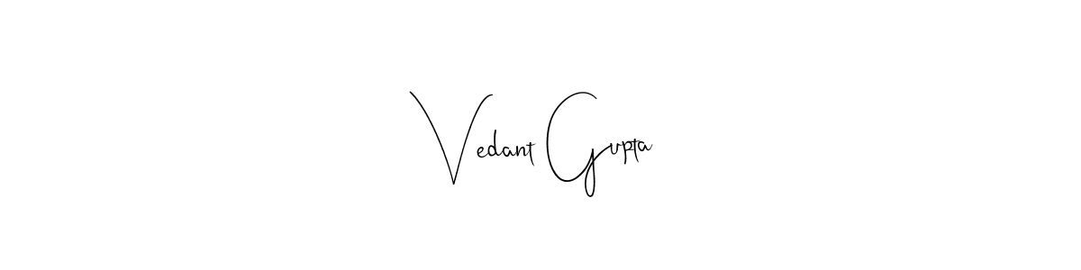 Vedant Gupta stylish signature style. Best Handwritten Sign (Andilay-7BmLP) for my name. Handwritten Signature Collection Ideas for my name Vedant Gupta. Vedant Gupta signature style 4 images and pictures png