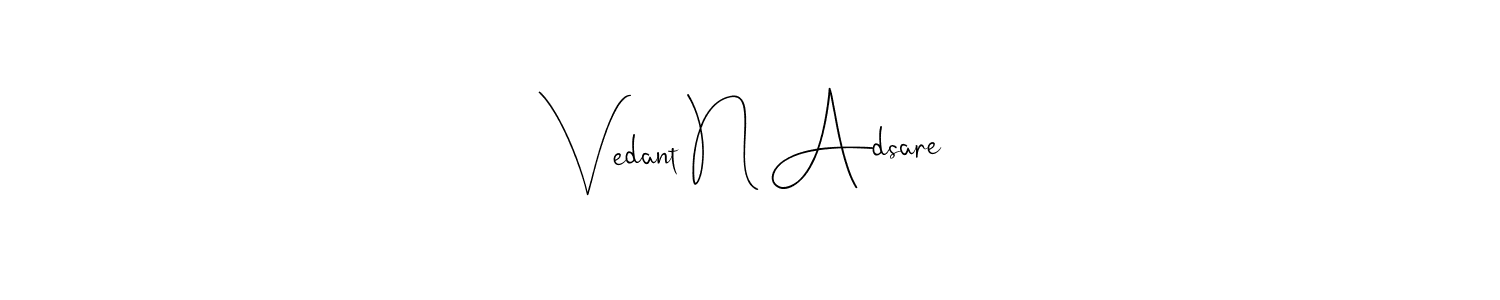 How to make Vedant N Adsare signature? Andilay-7BmLP is a professional autograph style. Create handwritten signature for Vedant N Adsare name. Vedant N Adsare signature style 4 images and pictures png