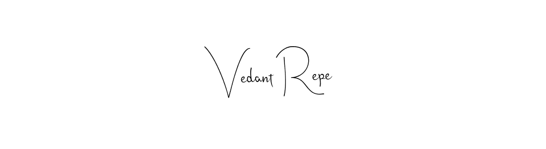 Make a beautiful signature design for name Vedant Repe. Use this online signature maker to create a handwritten signature for free. Vedant Repe signature style 4 images and pictures png
