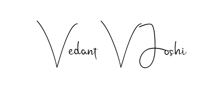 Elevate your brand with a stunning Vedant V Joshi eSignature. The Andilay-7BmLP style provides a balanced, flowing aesthetic for everyday signing. Vedant V Joshi signature style 4 images and pictures png