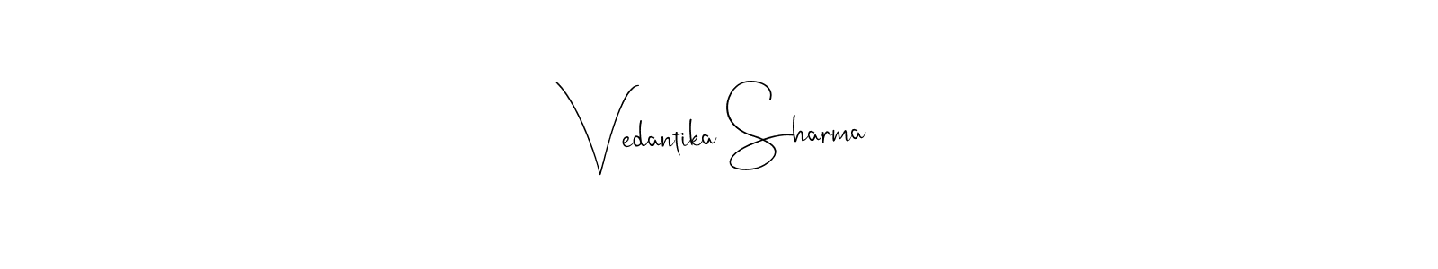 How to Draw Vedantika Sharma signature style? Andilay-7BmLP is a latest design signature styles for name Vedantika Sharma. Vedantika Sharma signature style 4 images and pictures png