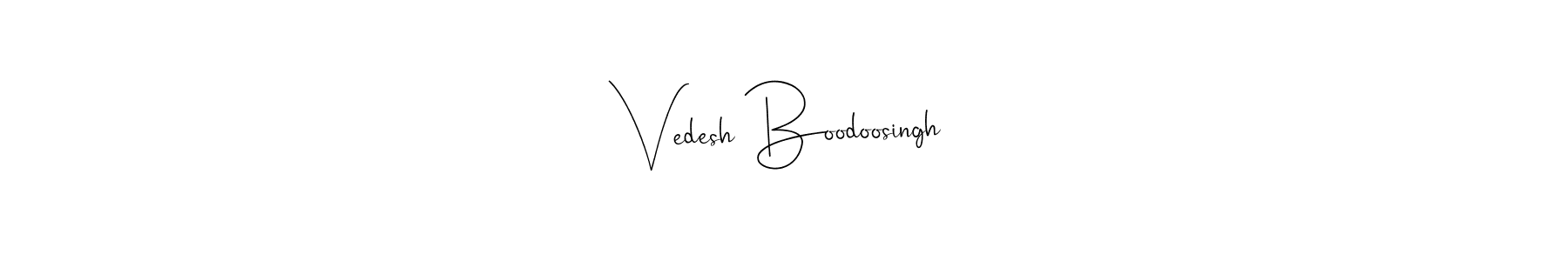 Also You can easily find your signature by using the search form. We will create Vedesh Boodoosingh name handwritten signature images for you free of cost using Andilay-7BmLP sign style. Vedesh Boodoosingh signature style 4 images and pictures png