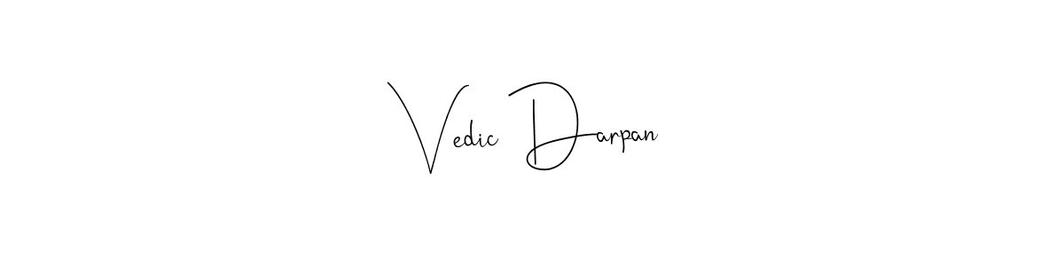 Use a signature maker to create a handwritten signature online. With this signature software, you can design (Andilay-7BmLP) your own signature for name Vedic Darpan. Vedic Darpan signature style 4 images and pictures png