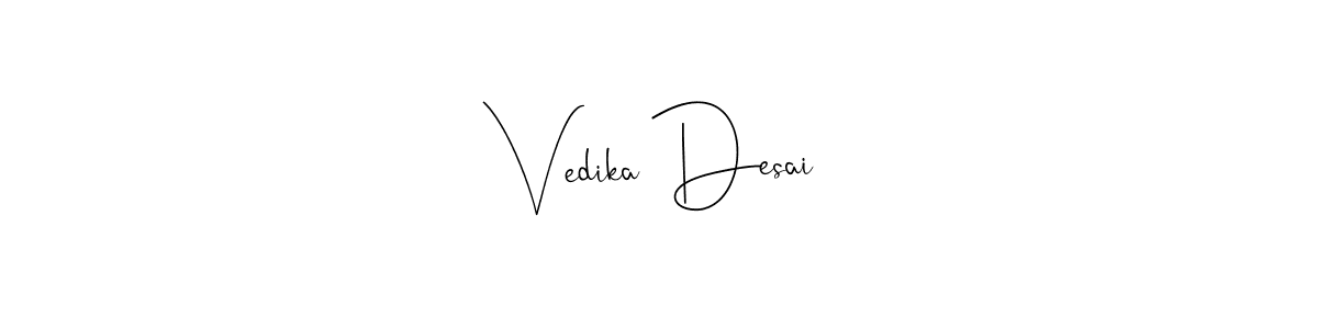 Make a beautiful signature design for name Vedika Desai. Use this online signature maker to create a handwritten signature for free. Vedika Desai signature style 4 images and pictures png