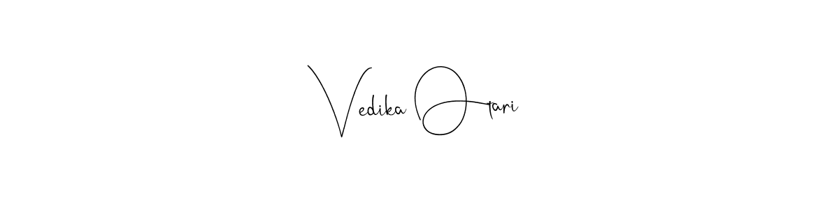 Create a beautiful signature design for name Vedika Otari. With this signature (Andilay-7BmLP) fonts, you can make a handwritten signature for free. Vedika Otari signature style 4 images and pictures png