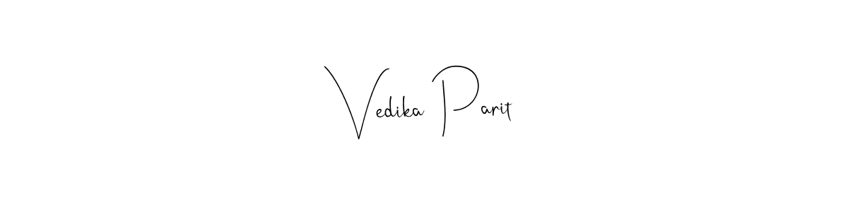 if you are searching for the best signature style for your name Vedika Parit. so please give up your signature search. here we have designed multiple signature styles  using Andilay-7BmLP. Vedika Parit signature style 4 images and pictures png