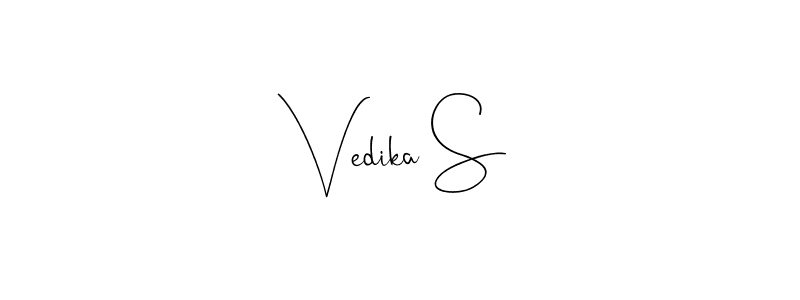 Make a short Vedika S signature style. Manage your documents anywhere anytime using Andilay-7BmLP. Create and add eSignatures, submit forms, share and send files easily. Vedika S signature style 4 images and pictures png