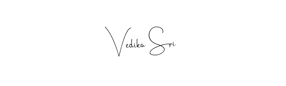 if you are searching for the best signature style for your name Vedika Sri. so please give up your signature search. here we have designed multiple signature styles  using Andilay-7BmLP. Vedika Sri signature style 4 images and pictures png