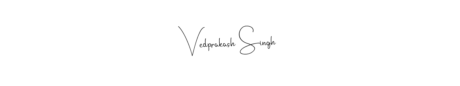 Also we have Vedprakash Singh name is the best signature style. Create professional handwritten signature collection using Andilay-7BmLP autograph style. Vedprakash Singh signature style 4 images and pictures png